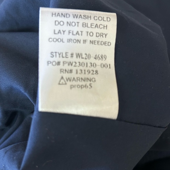 Wishlist Camisole Wide Leg Spaghetti Strap Jumpsuit Navy Blue Women’s Size L - Picture 13 of 13